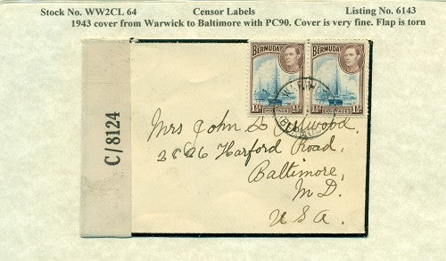 Censor Label PC90 WW2CL 64