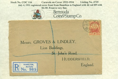 Caravels on Cover 1910-22, 116