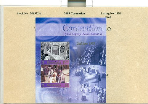 Souvenier sheet - Coronation - used