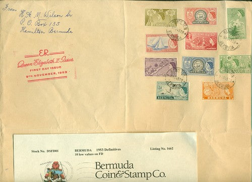 1953 definitives 10 stamps