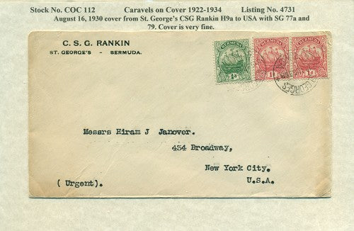 Caravels on Cover 1910-22, 112
