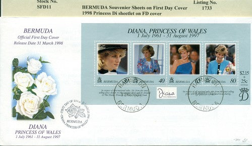 Souvenier sheet - 1998 Princess Di