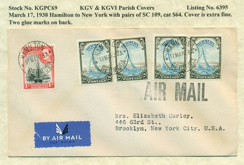 KGV & KGVI Parish Covers Hamilton March 17, 1938 KGPC 69