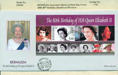Souvenier sheet - 2006 Queen 80th