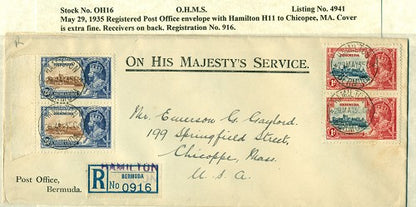 OHMS Hamilton H11- Hamilton P.O. envelope May 29, 1935