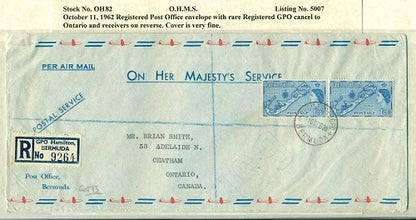 OHMS P.O. envelope October 11, 1962