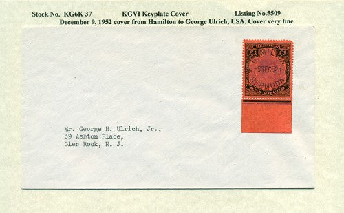 KGV & KGVI Keyplate Covers KG6K 37