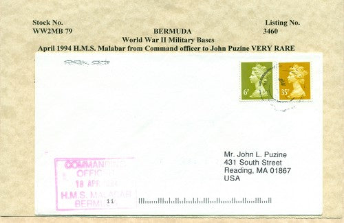 Cover from Bermuda COMMODANT MALABAR