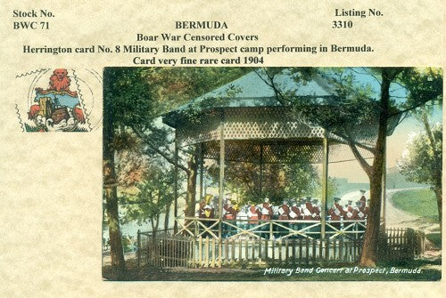 Herrington postcard no 8 military band