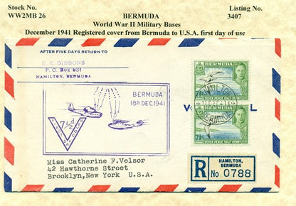 Cover from Bermuda  REGISTERED