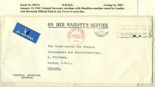OHMS Colonial Secretary January 13, 1961