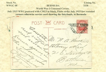 July 1915 postcard Flatt's strike