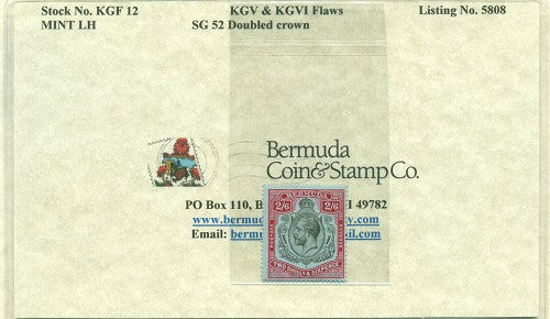 KGV & KGVI Flaws, Crown flaw -KGF 12