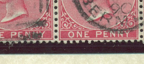 Queen Victoria Flaws Repaired 'p' and 'e' SG-24a QVF 73