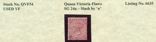 Queen Victoria Flaws Slash by 'n' SG-24 QVF 54