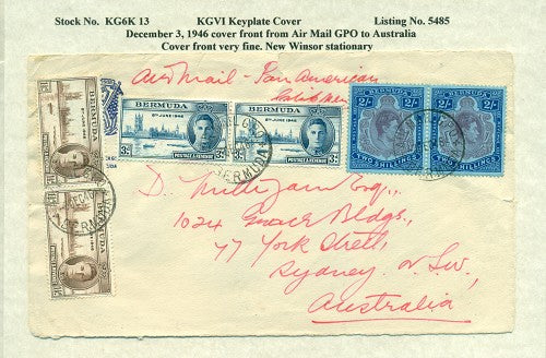 KGV & KGVI Keyplate Covers KG6K 13