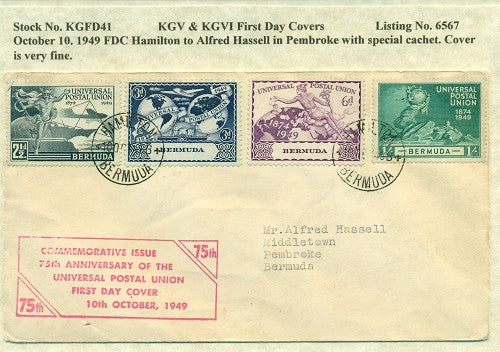 FDC 10/10/1949 KG6C 41
