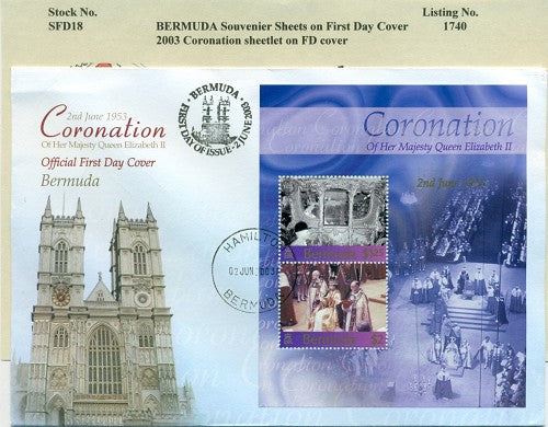 Souvenier sheet - 2003 Coronation