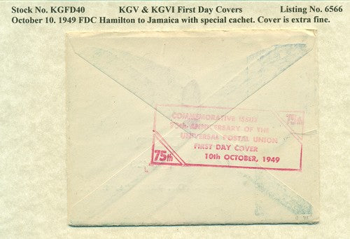 FDC 10/10/1949 KG6C 40