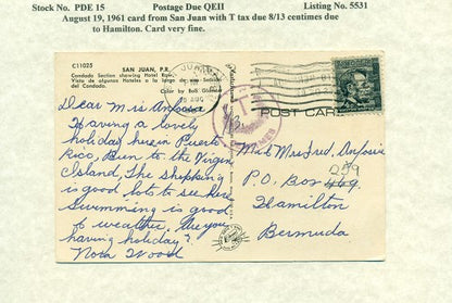 Postage Due QEII PDQ15