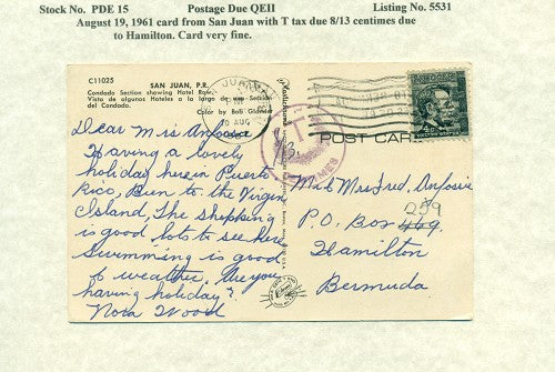 Postage Due QEII PDQ15