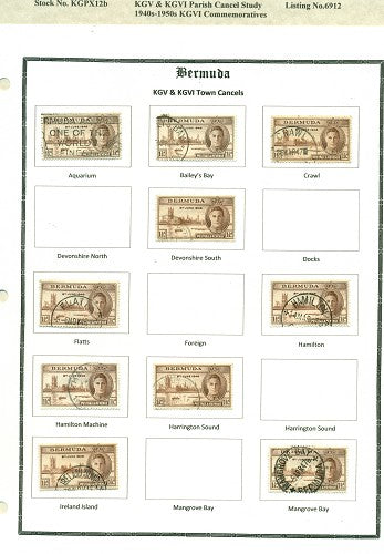 KGV & KGVI Cancels 1940s-1950s KGVI Commemoratives KGX 12B