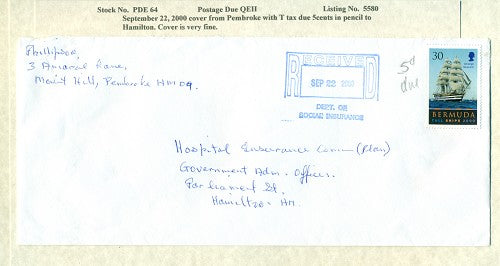 Postage Due QEII PDQ 64