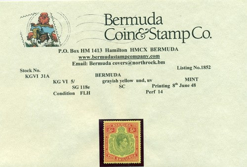 5/-  Eighth printing June 1948 -KGVI31a