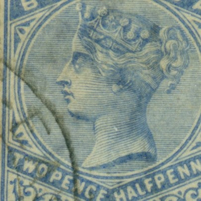 Queen Victoria Flaws Retouch under chin SG-27a QVF 36
