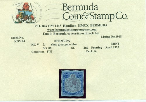 2/- 2nd printing April 1927 - FH