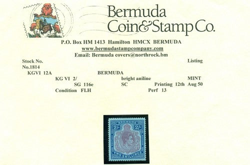 2/- Twelfth printing August 1950 -KGVI12a