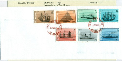 Ships underprints 1992 7 stamps