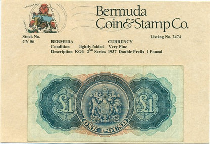 KGVI 2nd series 1937 1 pound Note