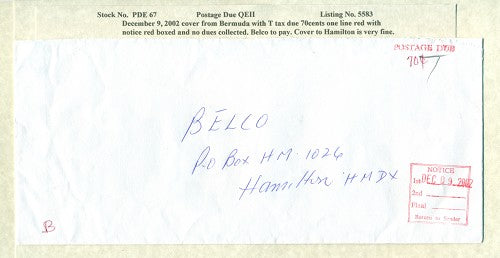 Postage Due QEII PDQ 67