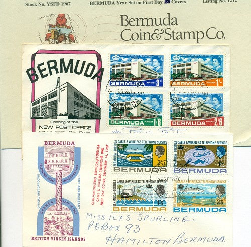 Year set 1967 on FDC