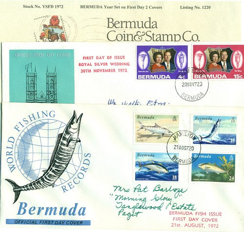 Year set 1972 on FDC
