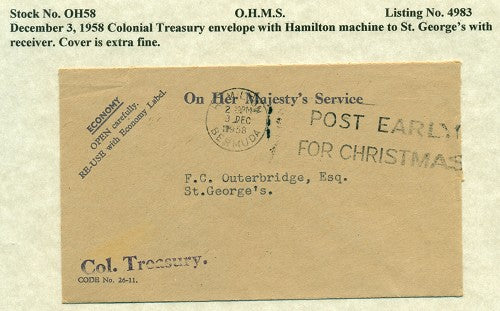 OHMS Colonial Treasury December 3, 1958