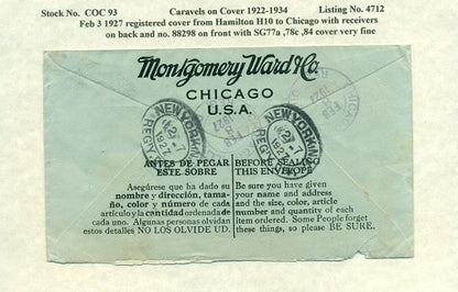 Caravels on Cover 1910-22, 93