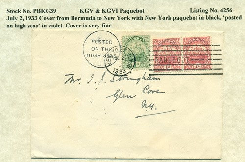 Paquebot Mail from July 2, 1933