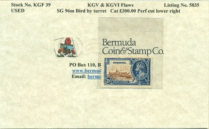 KGV & KGVI Flaws, Bird by turret -KGF39