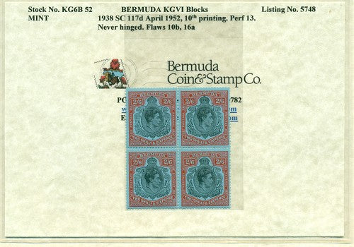 Block of KGVI KG6B 52