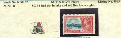 KGV & KGVI Flaws, Ink flaw -KGF67