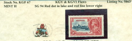 KGV & KGVI Flaws, Ink flaw -KGF67