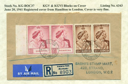 KGV & KGVI Blocks on Cover KGBC 37