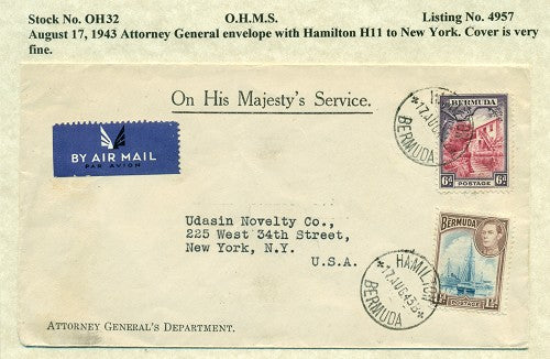 OHMS Hamilton H11- Attourney General August 17, 1943