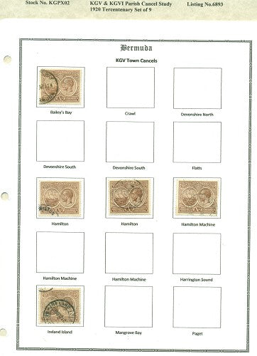KGV & KGVI Cancels 1920 Tercentenary KGX 02