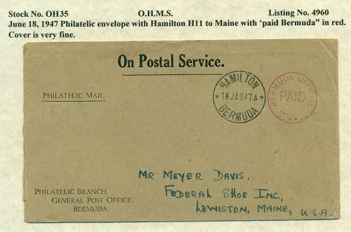 OHMS Hamilton H11- Philatelic June 18, 1947