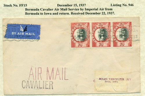 Dec 15 1937 Bda to Iowa and return