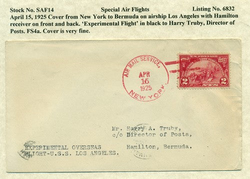 Special Air Flights 4/15/1925 SAF 14