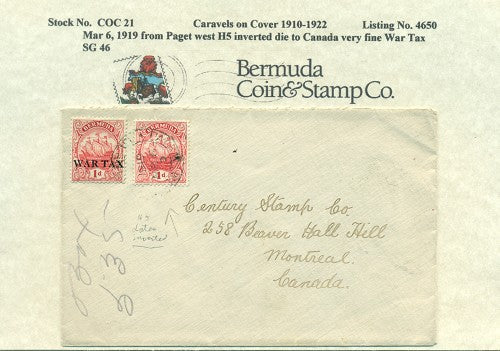 Caravels on Cover 1910-22, 21